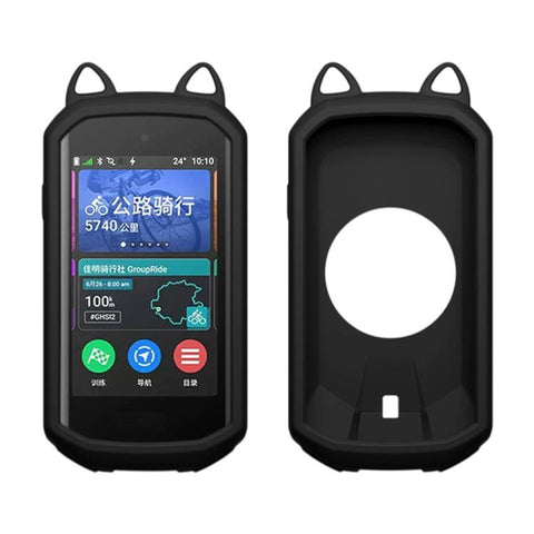 Bicycle Stopwatch Silicone Cat Ears Cover, For Garmin Edge 1050