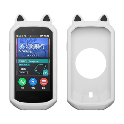 Bicycle Stopwatch Silicone Cat Ears Cover, For Garmin Edge 1050