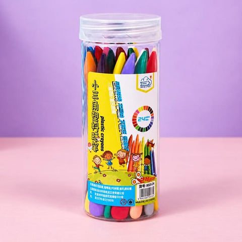 Children Washable Color Crayons Triangular Plastic Crayons, 12 Colors, 24 Colors, 36 Colors