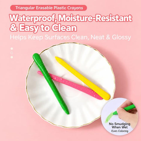 Children Washable Color Crayons Triangular Plastic Crayons, 12 Colors, 24 Colors, 36 Colors
