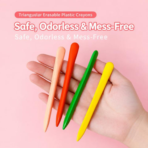 Children Washable Color Crayons Triangular Plastic Crayons, 12 Colors, 24 Colors, 36 Colors