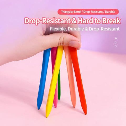 Children Washable Color Crayons Triangular Plastic Crayons, 12 Colors, 24 Colors, 36 Colors
