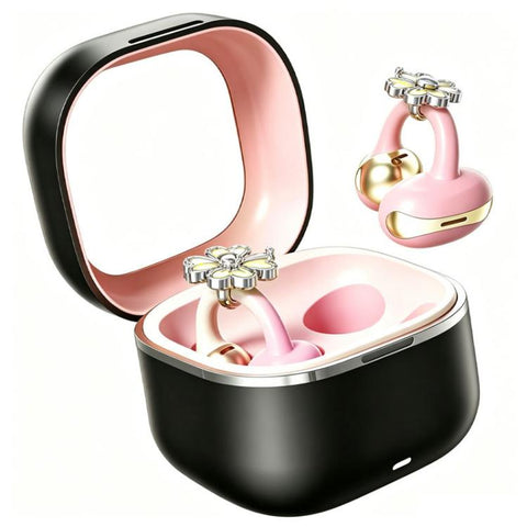 NE13S Mini Noise Reduction Clip-on TWS Wireless Bluetooth Earphone with Decorative Flower