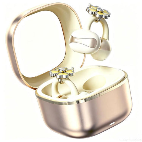 NE13S Mini Noise Reduction Clip-on TWS Wireless Bluetooth Earphone with Decorative Flower