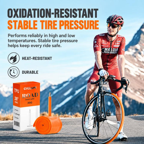 CYCLAMi Ultra Light Bicycle TPU Inner Tube, 30g-Road-PV45mm, 30g-Road-PV65mm, 30g-Road-PV85mm, 46g-Gravel-PV45mm, 46g-Gravel-PV65mm