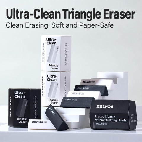 ZELYNN 6 PCS/Box Super Clean Triangle-Shaped Erasers