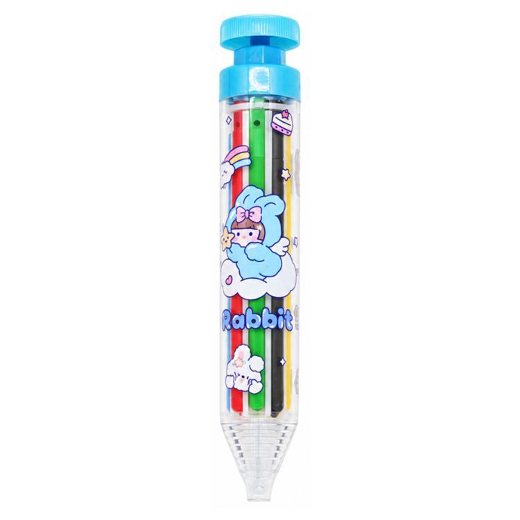 8 in 1 Children Retractable Color Crayons Non-dirty Plastic Crayons, Blue, Pink, Green
