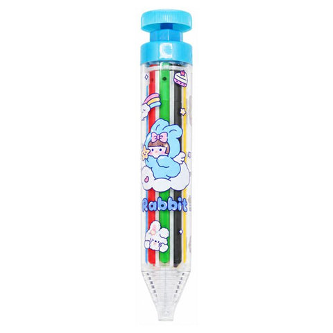 8 in 1 Children Retractable Color Crayons Non-dirty Plastic Crayons, Blue, Pink, Green