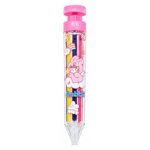 8 in 1 Children Retractable Color Crayons Non-dirty Plastic Crayons, Blue, Pink, Green