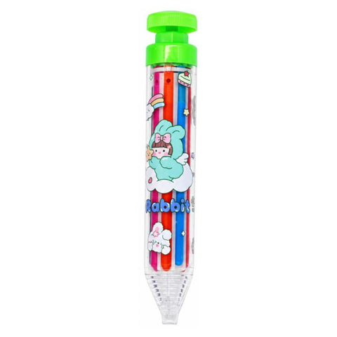 8 in 1 Children Retractable Color Crayons Non-dirty Plastic Crayons, Blue, Pink, Green