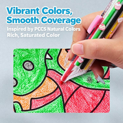 8 in 1 Children Retractable Color Crayons Non-dirty Plastic Crayons, Blue, Pink, Green