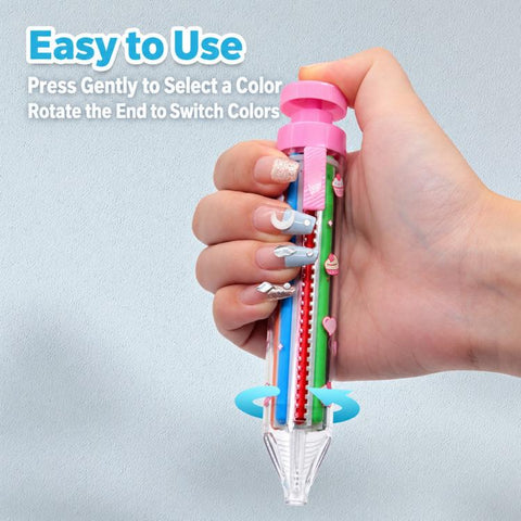 8 in 1 Children Retractable Color Crayons Non-dirty Plastic Crayons, Blue, Pink, Green