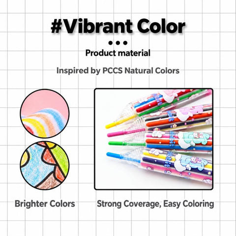 8 in 1 Children Retractable Color Crayons Non-dirty Plastic Crayons, Blue, Pink, Green