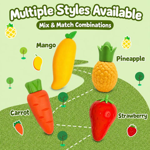 10 PCS/Pack Cute Creative Cartoon Fruit-Shaped Jumbo Eraser