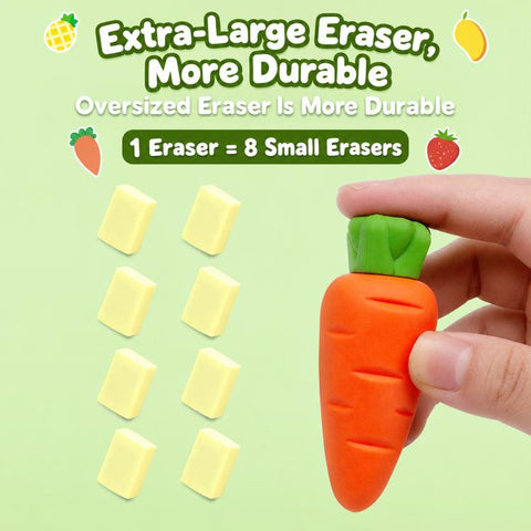 10 PCS/Pack Cute Creative Cartoon Fruit-Shaped Jumbo Eraser