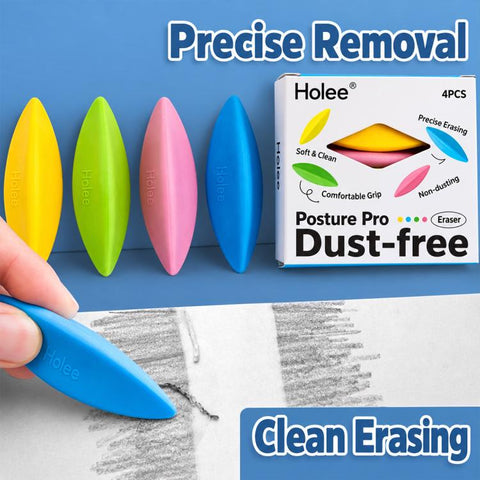 Holee 4 PCS/Box Dust-Free Eraser, Creative Rhombus Eraser