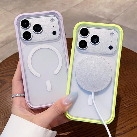 Silicone Frame Bumper Magnetic Frosted Back Panel Phone Case, For iPhone 18, For iPhone 18 Pro, For iPhone 18 Pro Max, For iPhone 17 Pro Max, For iPhone 17 Pro, For iPhone 17, For iPhone 16 Pro Max, For iPhone 16 Pro