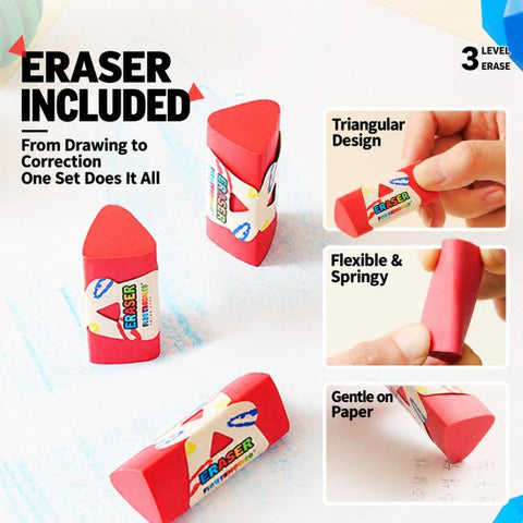 FLOWER MONACO Children Color Tactile Crayons Oil Pastels Educational Drawing Toys