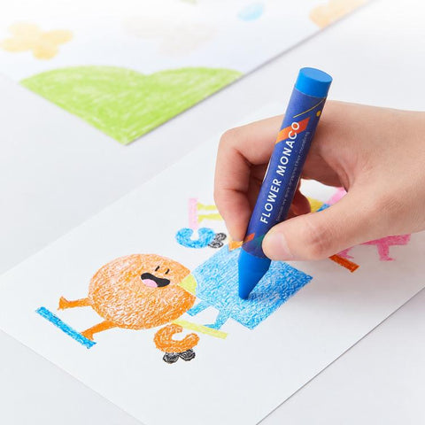 FLOWER MONACO Children Palm Smooth Crayons Oil Pastels Educational Learning Toys, 16 Colors, 24 Colors