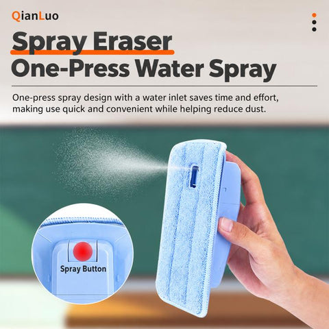 Magnetic Spray Board Eraser, Wet and Dry Use Detachable Washable Blackboard Eraser