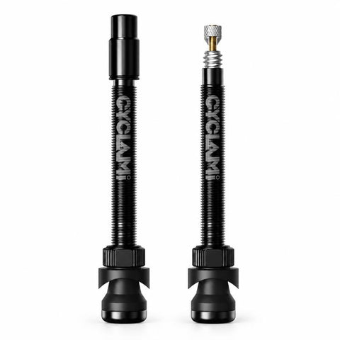 CYCLAMi 1 Pair Bicycle Tubeless Valve Aluminum Presta Valve Extender Accessory, 45mm, 65mm, 85mm