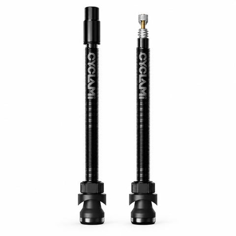 CYCLAMi 1 Pair Bicycle Tubeless Valve Aluminum Presta Valve Extender Accessory, 45mm, 65mm, 85mm