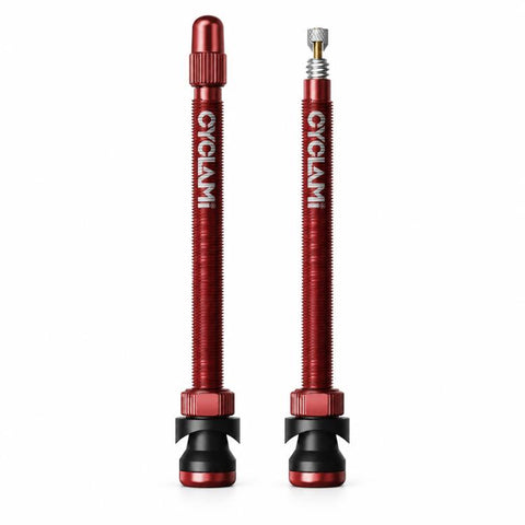 CYCLAMi 1 Pair Bicycle Tubeless Valve Aluminum Presta Valve Extender Accessory, 45mm, 65mm, 85mm