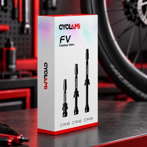CYCLAMi 1 Pair Bicycle Tubeless Valve Aluminum Presta Valve Extender Accessory, 45mm, 65mm, 85mm