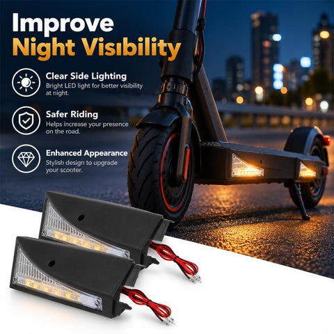 AIMITE One Pair Electric Scooter Left and Right LED Turn Signal Light Replacement Parts, Left and Right LED Turn Signal Light