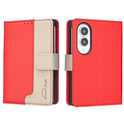 Color Matching RFID Anti-theft Leather Phone Case, For Galaxy Z Fold8 5G