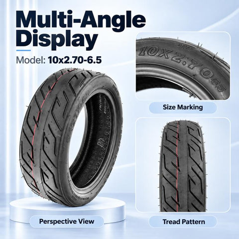 AIMITE Electric Scooter Thickened Vacuum Tire, Size: 10 x 2.70-6.5 inch, Size: 10 x 2.70-6.5 inch