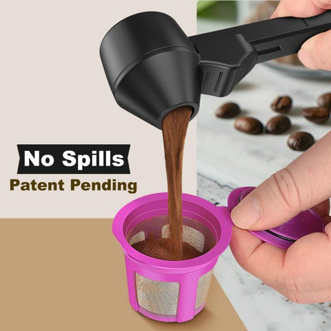 LsCook High Capacity Coffee Plastic Round Scoop Long-Handled No?Spill Spoon