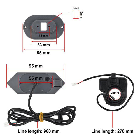 LYG30126 Electric Scooters Universal Alarm Turn Signal Set, For Ninebot MAX G30