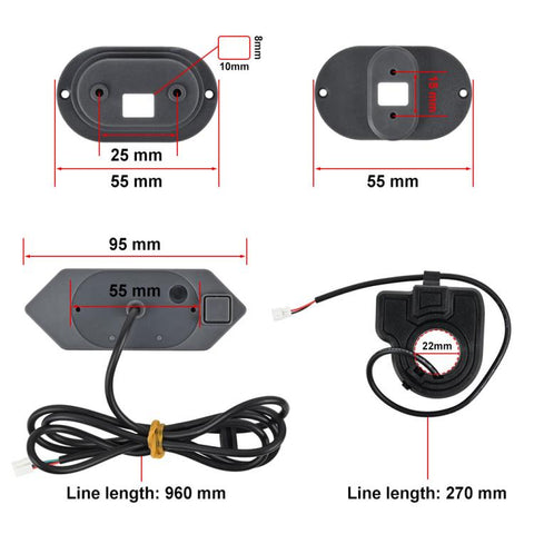 LYG30126 Electric Scooters Universal Alarm Turn Signal Set, For Xiaomi Mijia M365 Pro