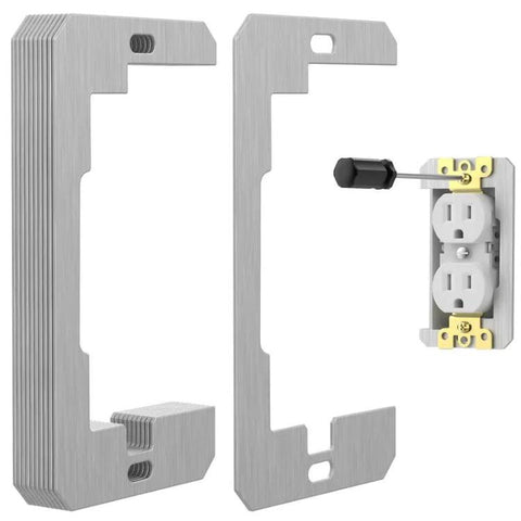 10 PCS/Pack Electrical Outlets Wall Plate Spacer Metal Mounting Accessories