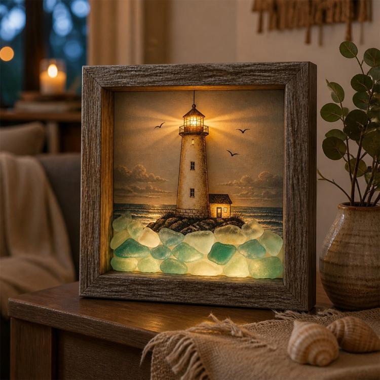 DIY Lighted Halloween Ornament Shadow Box Night Light Kit, 22.1x17.1x4.6cm, 31.8x22.8x4.6cm