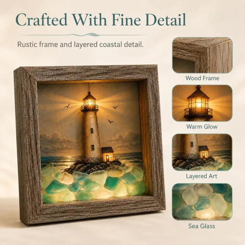 DIY Lighted Halloween Ornament Shadow Box Night Light Kit, 22.1x17.1x4.6cm, 31.8x22.8x4.6cm