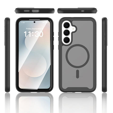 Starry Sky Matte Magnetic TPU Hybrid PC Phone Case with Screen Protector, For Galaxy S26 FE 5G