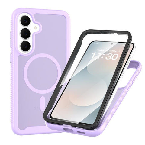 Starry Sky Matte Magnetic TPU Hybrid PC Phone Case with Screen Protector, For Galaxy S26 FE 5G