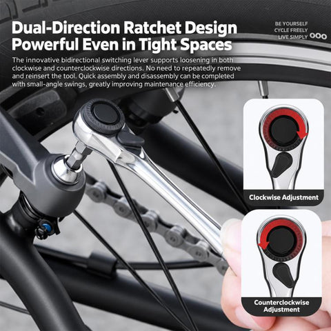 WEST BIKING Bicycle Repair Tool Ratchet Wrench Screwdriver Combo Kit for Mountain & Road Bikes, Ratchet Wrench Kit