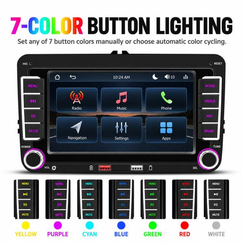 Car MP5 Player Phone Connectivity Bluetooth Reversing Camera for Volkswagen, F9074W 7 inch