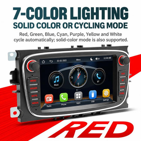 7 inch Car MP5 Player Wireless CarPlay/Android Auto Bluetooth HD Display for Ford Focus, For Ford Focus