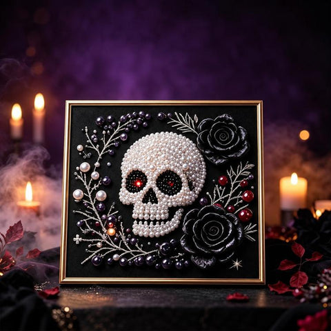 Dark Halloween Diamond Painting Kit, 20cm  Frameless, 30cm Frameless, 20cm With Frame, 30cm With Frame