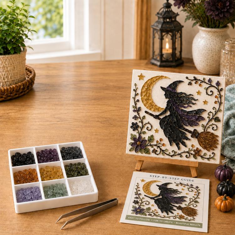 Halloween Sea Glass DIY Art Kit, 15cm DIY Craft Kit, 20cm DIY Craft Kit