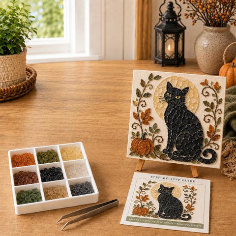 Halloween Sea Glass DIY Art Kit, 15cm DIY Craft Kit, 20cm DIY Craft Kit
