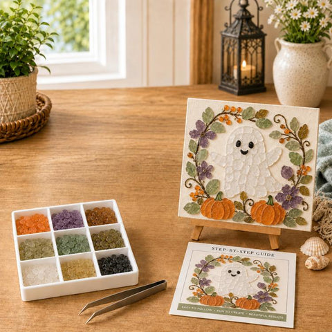 Halloween Sea Glass DIY Art Kit, 15cm DIY Craft Kit, 20cm DIY Craft Kit