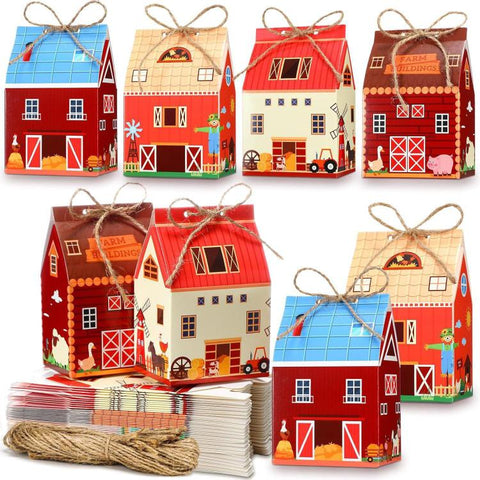 8 PCS/Pack Mini Candy Boxes Treat Boxes, Candy Castle, Candy House, Easter, Light Color House, Pink Halloween, Red Christmas, Summer Farmhouse, Valentine Day