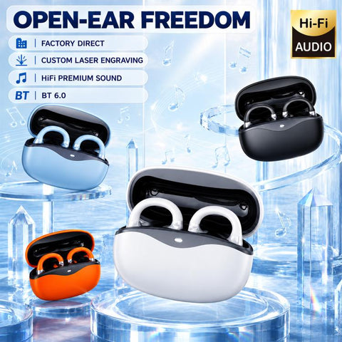 NE-19S Open Ear Clip Noise Reduction Wireless Bluetooth Earphones
