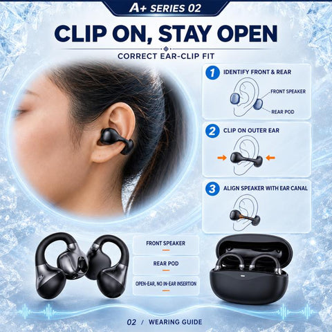 NE-19S Open Ear Clip Noise Reduction Wireless Bluetooth Earphones