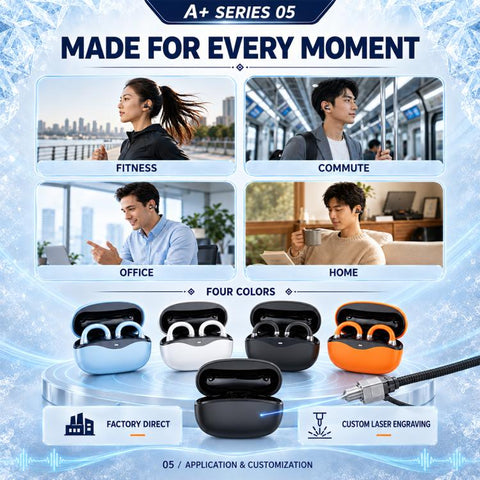 NE-19S Open Ear Clip Noise Reduction Wireless Bluetooth Earphones